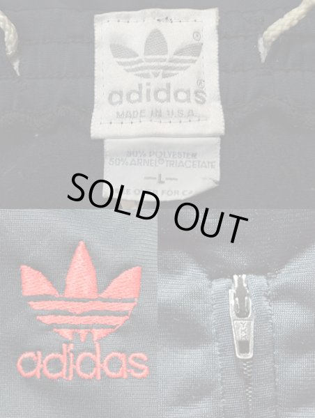 画像4: 80's adidas ATP トラックパンツ “黒×赤” (4)