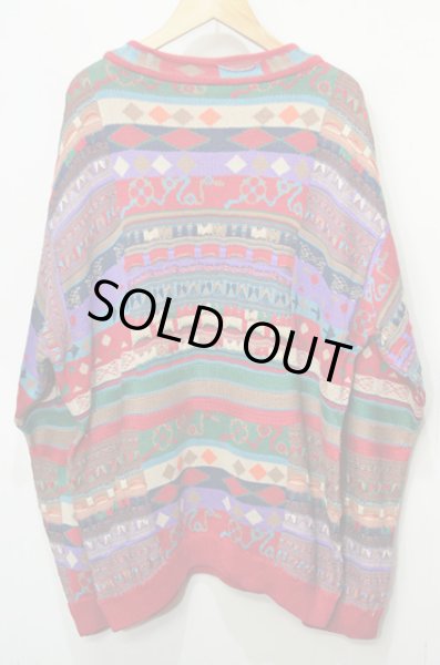 画像2: 90's Coogi 3D編みコットンニット (2)