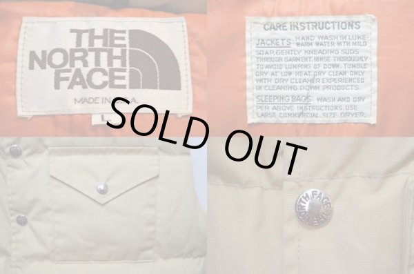 画像3: 80's THE NORTH FACE 茶タグ ダウンベスト (3)