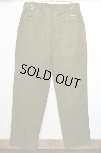 画像2: 90's TOMMY HILFIGER 太畝コーデュロイパンツ “OLIVE” (2)