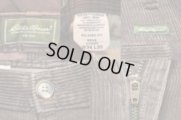 画像3: 90's Eddie Bauer 太畝コーデュロイパンツ “BROWN” (3)