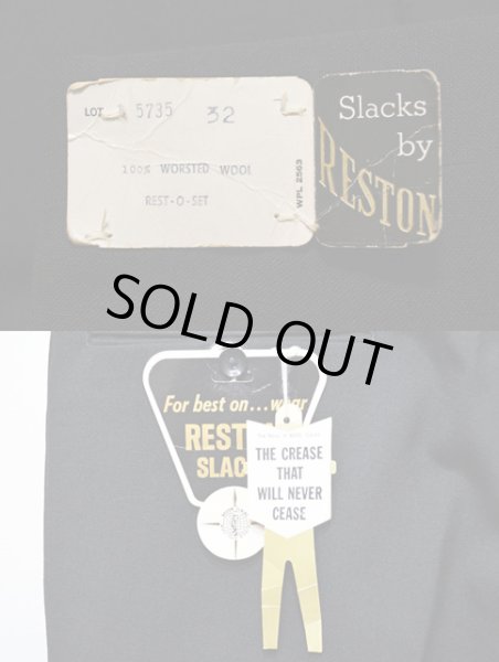 画像3: 70's RESTON SLACKS テーパードスラックス "DEADSTOCK" (3)