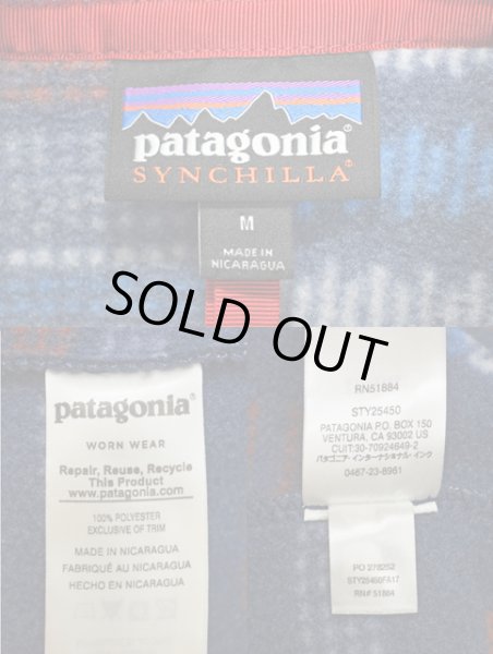 画像3: 新品未使用 Patagonia M's Synchilla Snap T Pull Over “River Trive / Navy Blue” (3)