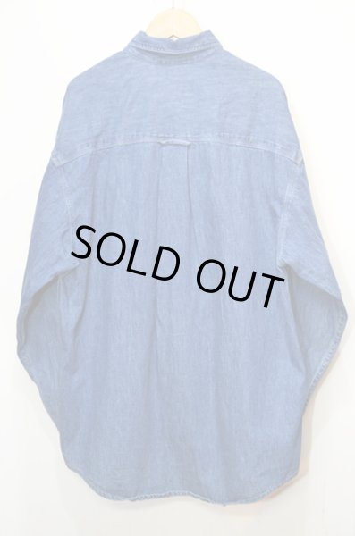 画像2: 80's Eddie Bauer USA製デニムワークシャツ “DEADSTOCK” (2)