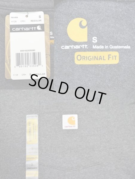 画像3: Carhartt ポケット付き L/S Tシャツ “Charcoal” (3)