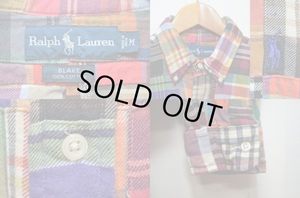 画像3: 90's Polo Ralph Lauren パッチワーク ボタンダウンシャツ (3)