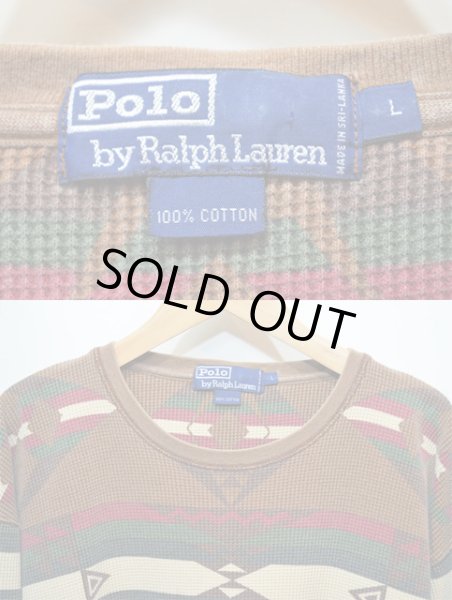画像3: 90's Polo Ralph Lauren ネイティブ柄 L/S カットソー (3)