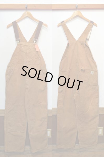 画像2: 60-70's Carhartt ダブルニー ダック地オーバーオール (2)