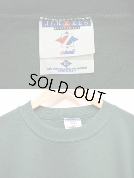画像3: 90's JERZEES USA製 無地スウェット “GREEN / DEADSTOCK” (3)