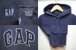 画像3: 90's GAP ビッグロゴスウェットパーカー “NAVY” (3)