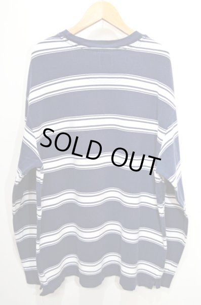 画像2: 90's GAP マルチボーダー柄カットソー “鹿の子素材” (2)