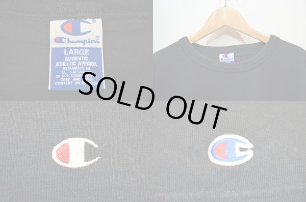 画像3: 90's Champion ワンポイントTシャツ “目付き / BLACK” (3)