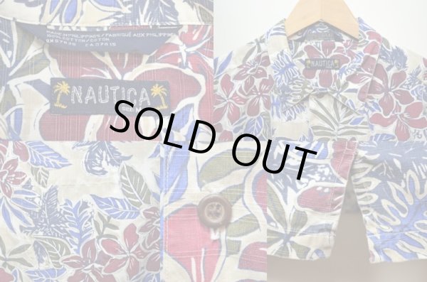 画像3: 00's NAUTICA コットンハワイアンシャツ (3)