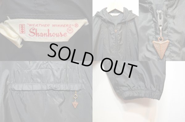 画像3: 50-60's Shanhouse ナイロンアノラックパーカー “BLACK” (3)