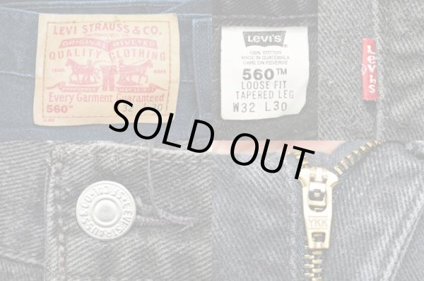 画像3: 90's Levi's 560 ブラックデニムパンツ (3)