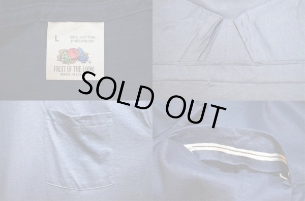 画像3: 80's FRUIT OF THE LOOM ポケット付きTシャツ “NAVY / DEADSTOCK” (3)