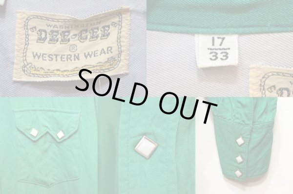 画像3: 60's WASHINGTON DEE CEE レーヨンウエスタンシャツ “GREEN” (3)