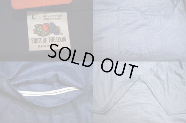 画像3: 80's FRUIT OF THE LOOM ポケット付きTシャツ “NAVY / DEADSTOCK” (3)