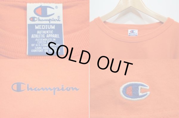 画像3: 90's Champion スプリクトロゴTシャツ “ORANGE” (3)