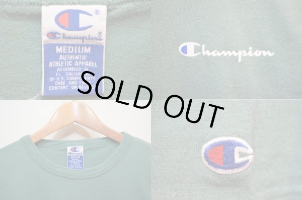 画像3: 90-00's Champion スプリクトロゴTシャツ “GREEN” (3)