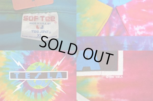 画像3: 90's TESLA タイダイTシャツ “USA製” (3)
