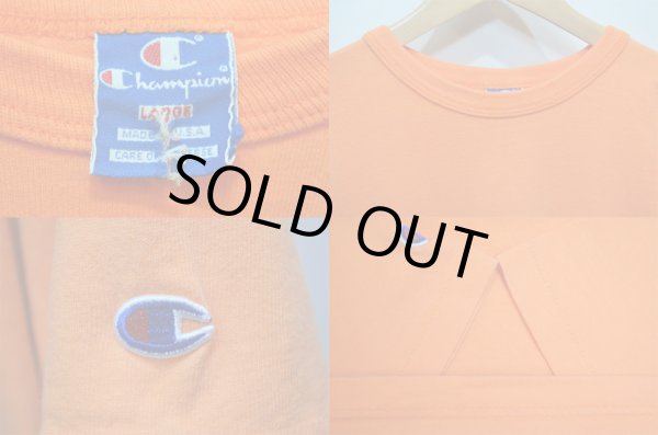 画像3: 90's Champion 無地Tシャツ “ORANGE / USA製” (3)
