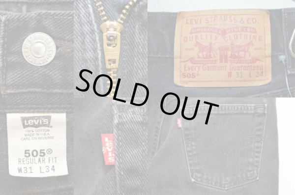 画像3: 90's Levi's 505 ブラックデニムパンツ “USA製” (3)