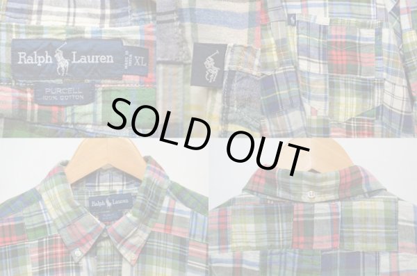 画像3: 90's Polo Ralph Lauren パッチワークプルオーバーシャツ (3)