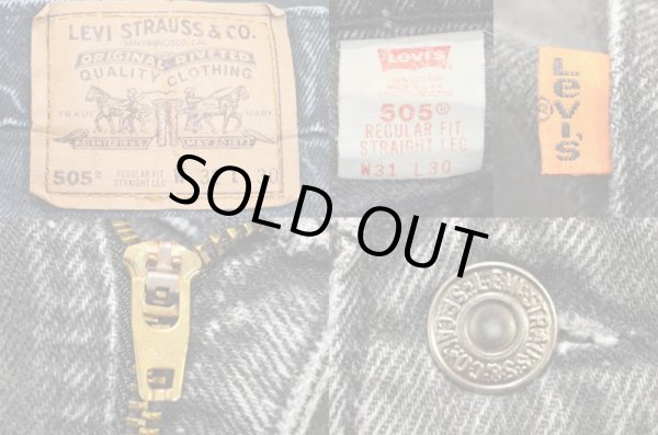 画像3: 90's Levi's 505 ブラックデニムパンツ “USA製” (3)