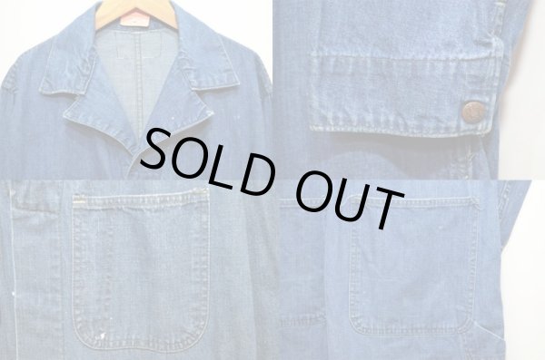 画像4: 40-50's BLUE TOP デニムオールインワン (4)