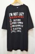 画像1: I'M NOT LAZY プリントTシャツ (1)