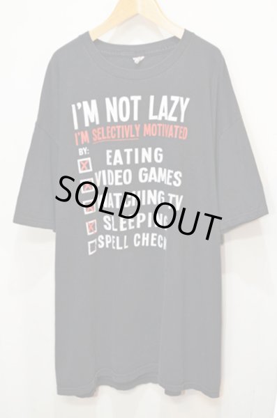 画像1: I'M NOT LAZY プリントTシャツ (1)