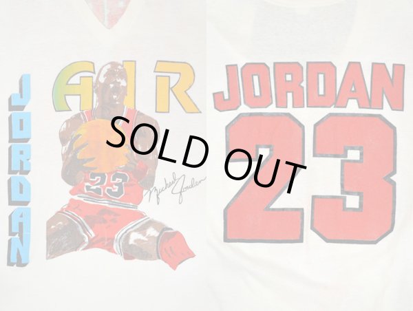 画像4: 80's MICHAEL JORDAN 両面プリント VネックTシャツ “USA製” (4)