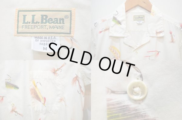 画像3: 80's L.L.BEAN 総柄 S/S オープンカラーシャツ (3)