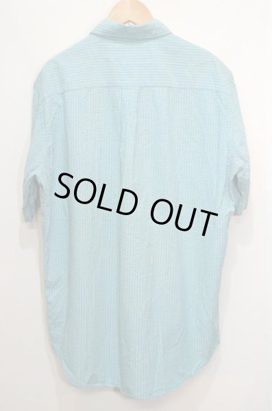 画像2: 90's L.L.BEAN シアサッカー S/S ストライプ柄BDシャツ (2)