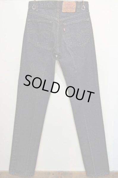 画像2: 80's Levi's 505 ブラックデニムパンツ “先染め” (2)