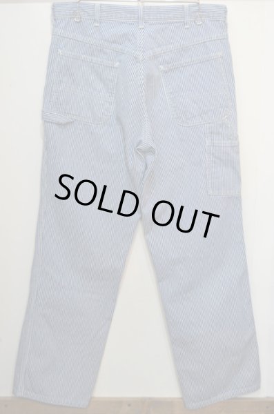 画像2: 90's BIGMAC ヒッコリーストライプ柄 ぺインターパンツ (2)