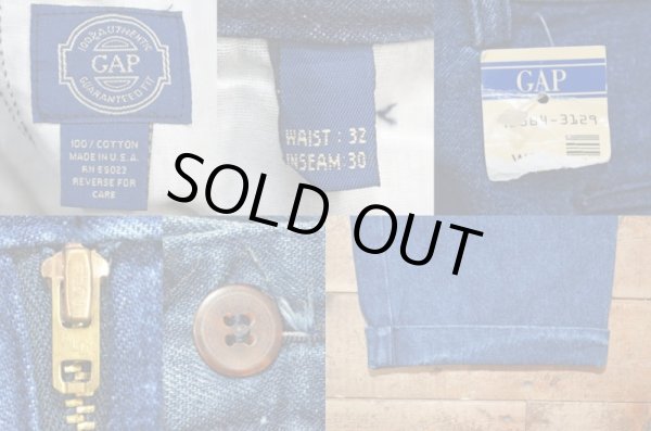 画像3: 80-90's GAP タック入りデニムトラウザー “DEADSTOCK” (3)
