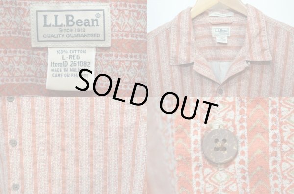 画像3: 90-00's L.L.Bean S/S オープンカラー総柄シャツ (3)