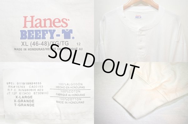 画像3: 日本未発売 Hanes BEEFY ヘンリーネックカットソー (3)