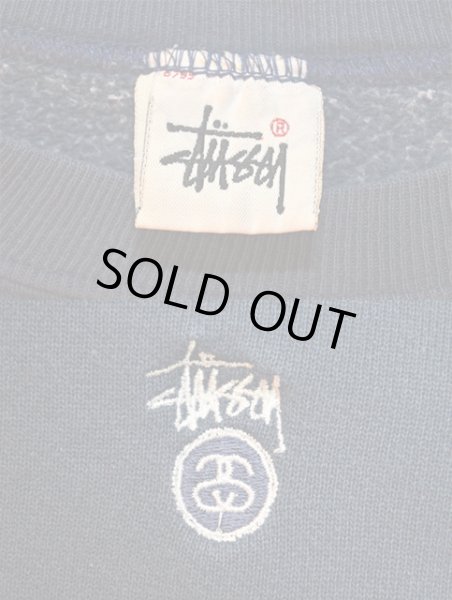 画像3: 90-00's Stussy ロゴ刺繍スウェット (3)
