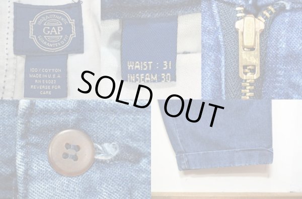 画像3: 80-90's GAP タック入り デニムトラウザー (3)