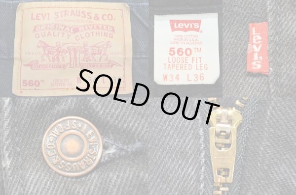画像3: 90's Levi's 560 ブラックデニムパンツ “USA製” (3)
