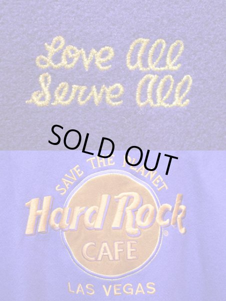 画像4: 90's Hard Rock Cafe スウェード切り替え スタジャン (4)