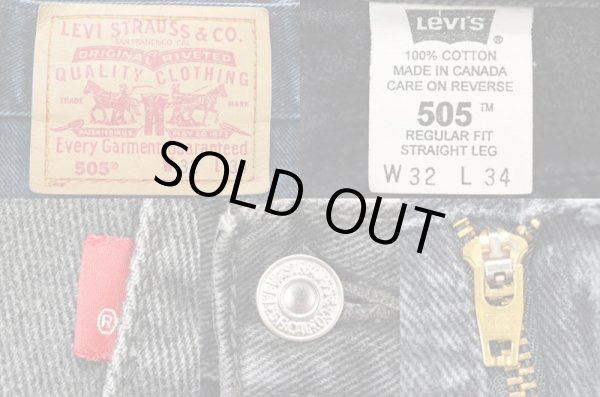 画像3: 90's Levi's 505 ブラックデニムパンツ (3)