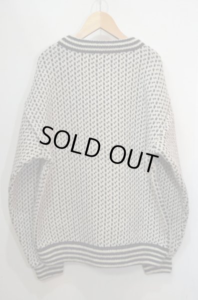 画像2: 80's L.L.BEAN バーズアイ柄 ウールニット “リブボーダー” (2)