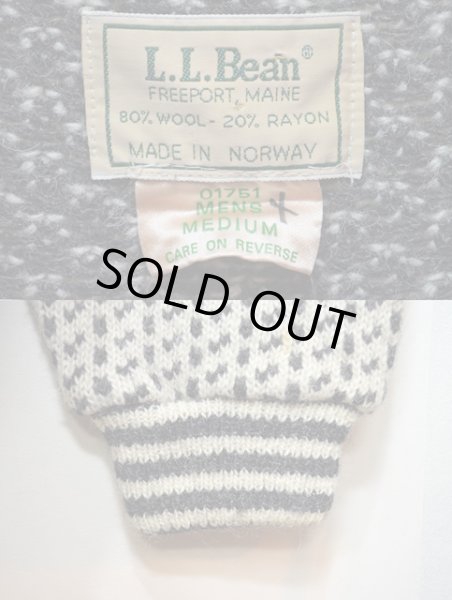 画像3: 80's L.L.BEAN バーズアイ柄 ウールニット “リブボーダー” (3)