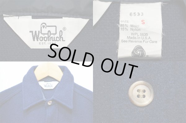 画像3: 70's Woolrich ウールシャツ "NAVY / DEADSTOCK" (3)