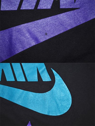 画像1: 90's NIKE 両面ロゴプリント L/S Tシャツ "クレイジーパターン"