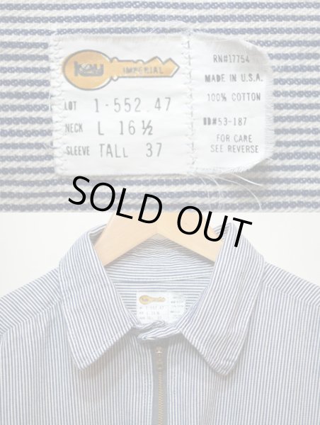 画像3: 80-90's KEY IMPERIAL ハーフZIPワークシャツ (3)